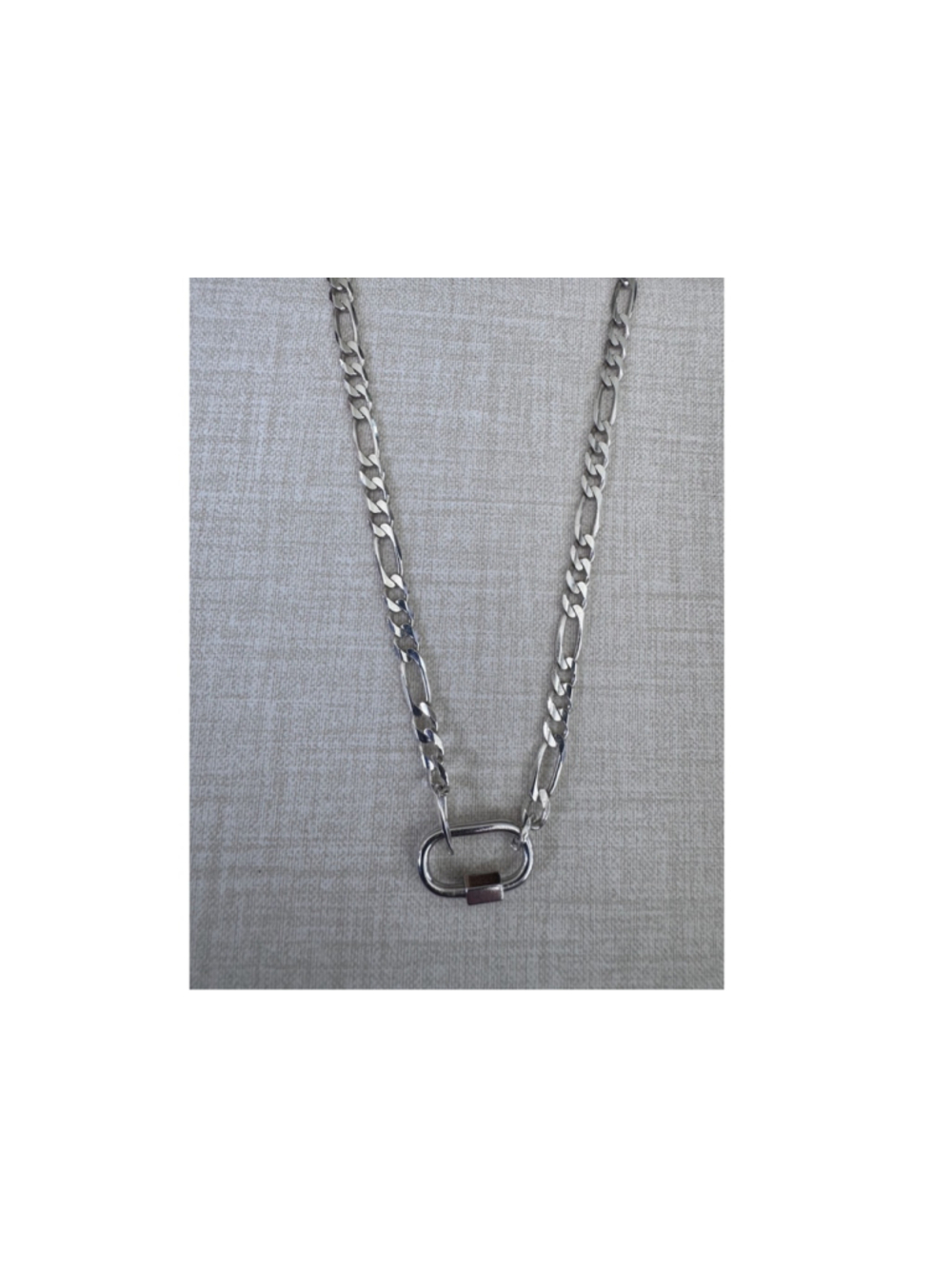 Women's Aurate Silver Figaro Chain Necklace One Size